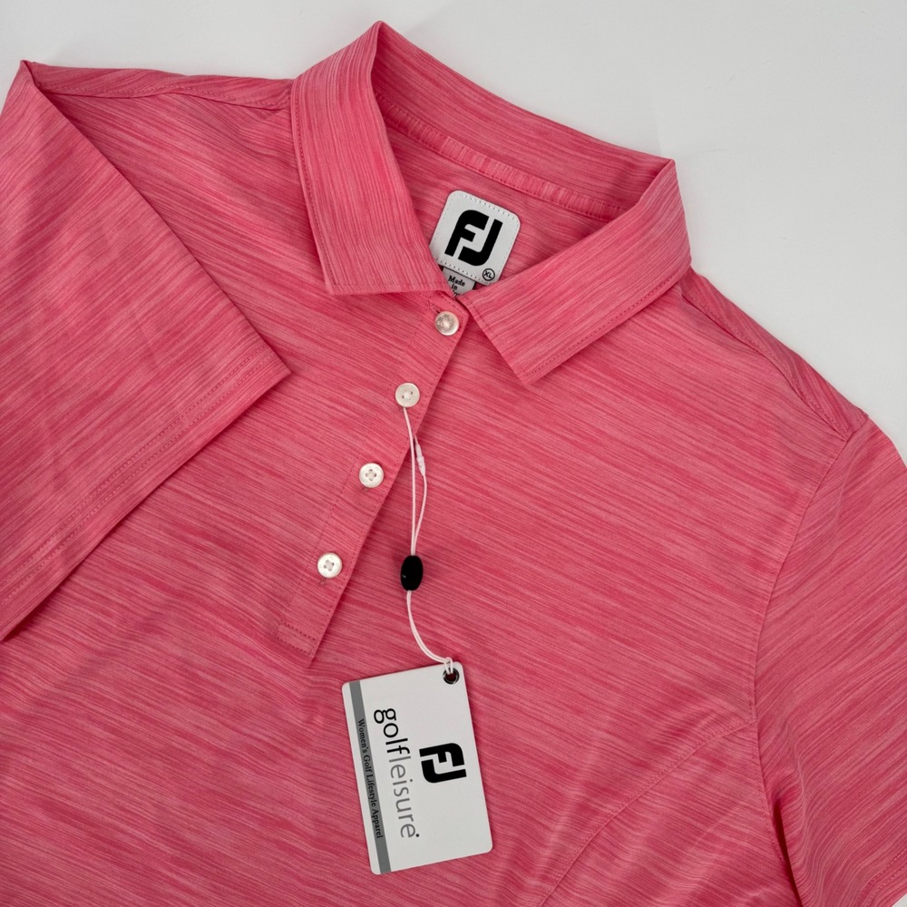FootJoy Women's Heathered Pink Polo Shirt